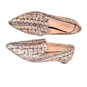 COLE HAAN Snakeskin Brie Skimmer point slip on women’s shoes size 7.5